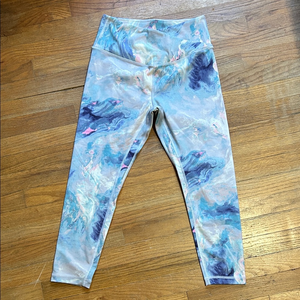 Victoria's Secret Leggings in Blue and Pink Swirl